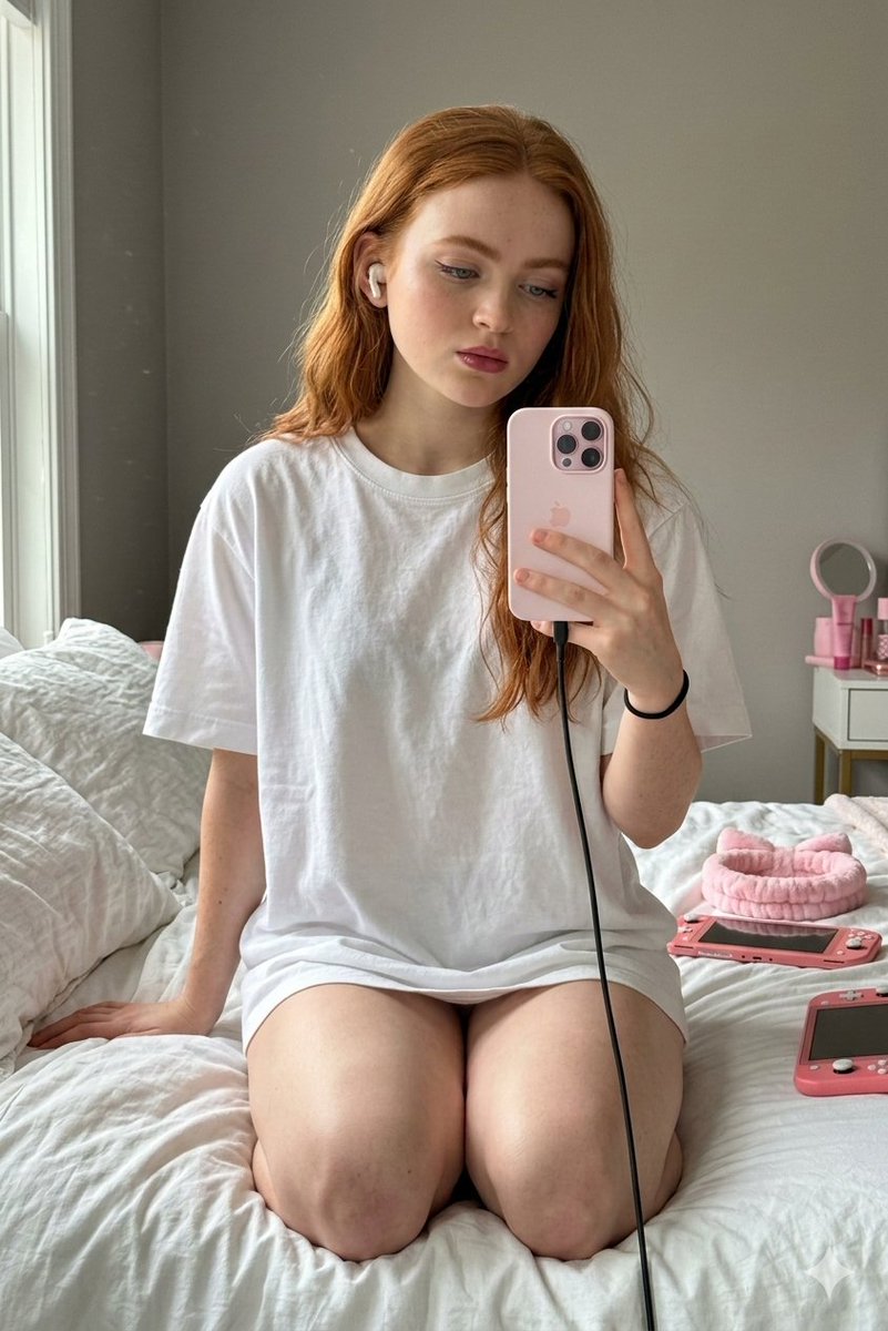 High-Fidelity Mirror Selfie with Identity Lock example 3