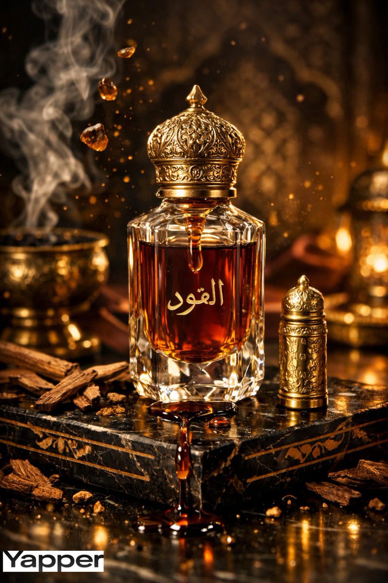 Ultra-Premium Arabian Luxury Perfume Product Photography AI image template preview