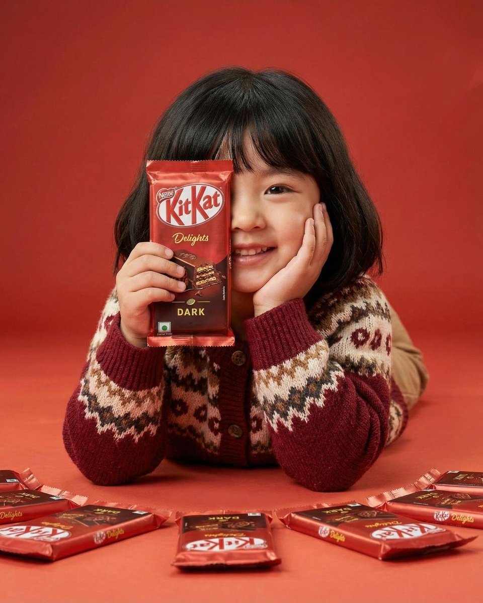 KitKat Dark Chocolate Product Advertisement AI image template preview