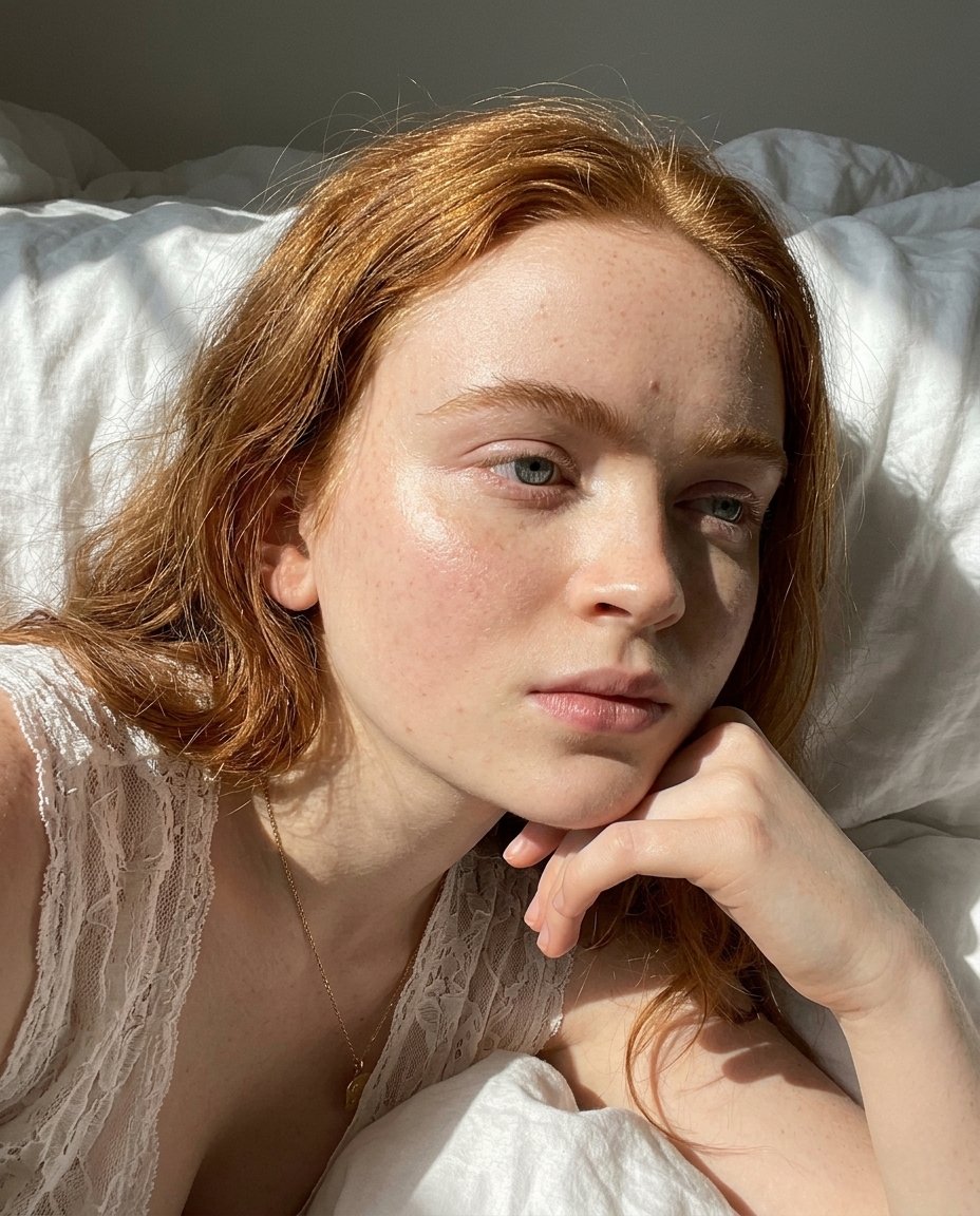 Natural Sunlight Close-up Portrait Prompt for Nano Banana 2 AI image template preview