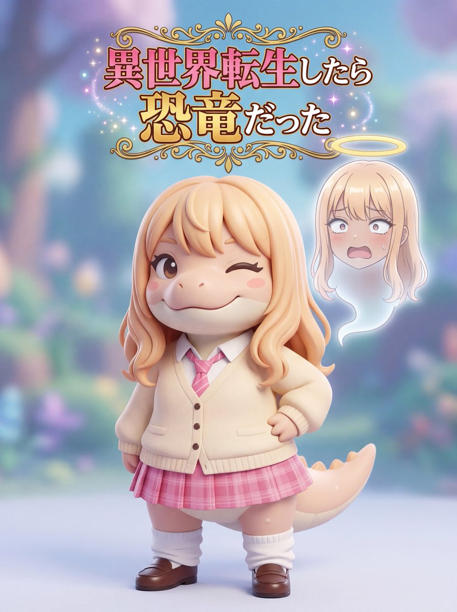 Isekai Dinosaur Transformation Prompt AI image template preview