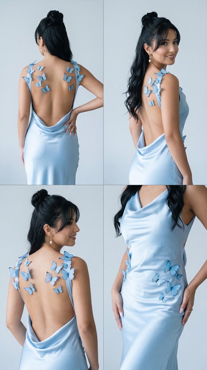 Butterfly Dress Editorial Grid Prompt for Nano Banana 2 AI image template preview