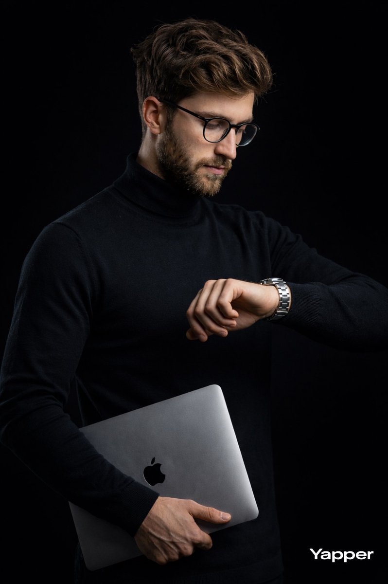 Cinematic Studio Portrait of Man with Watch AI image template preview
