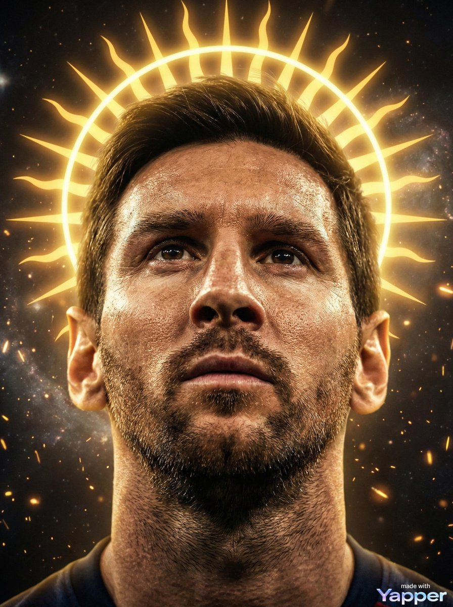 Lionel Messi Divine Portrait Prompt AI image template preview