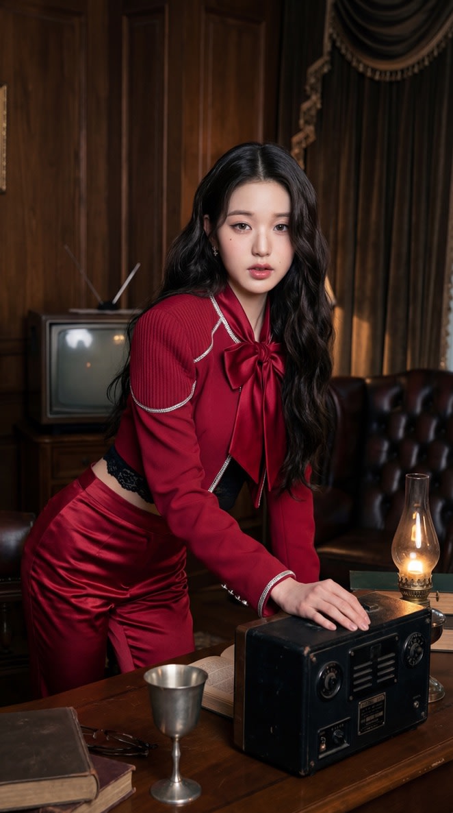 IVE KPOP Idol Retro Cinematic Portraits AI image template preview