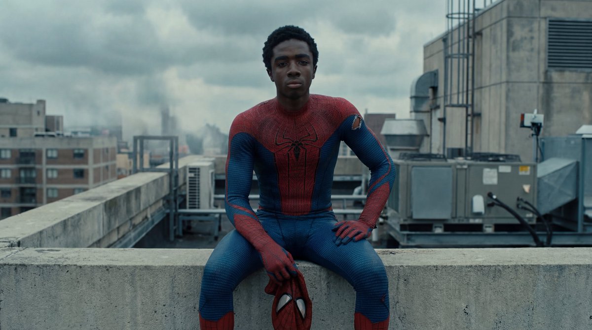 Photorealistic Superhero on Skyscraper Rooftop AI image template preview