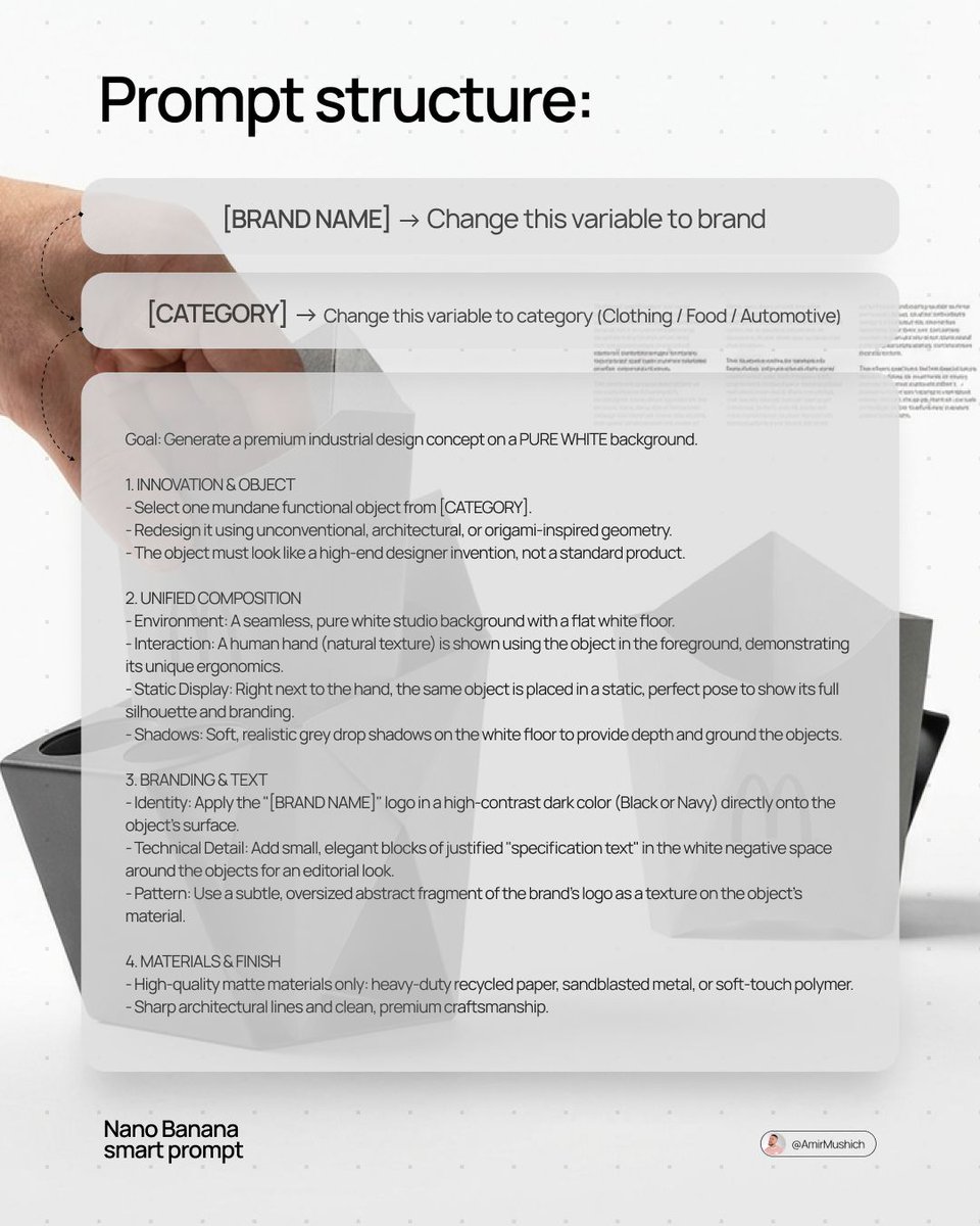 Industrial Design Concept Prompt AI image template preview