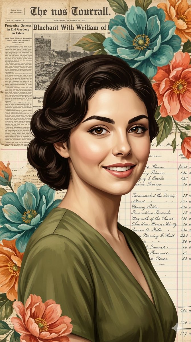 Elegant Digital Illustration with Vintage Realism AI image template preview
