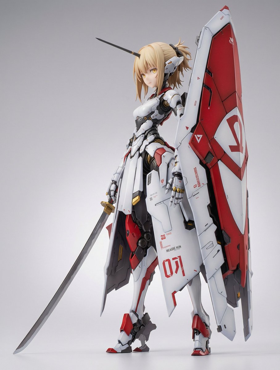 Mecha Girl Figure Concept Prompt AI image template preview