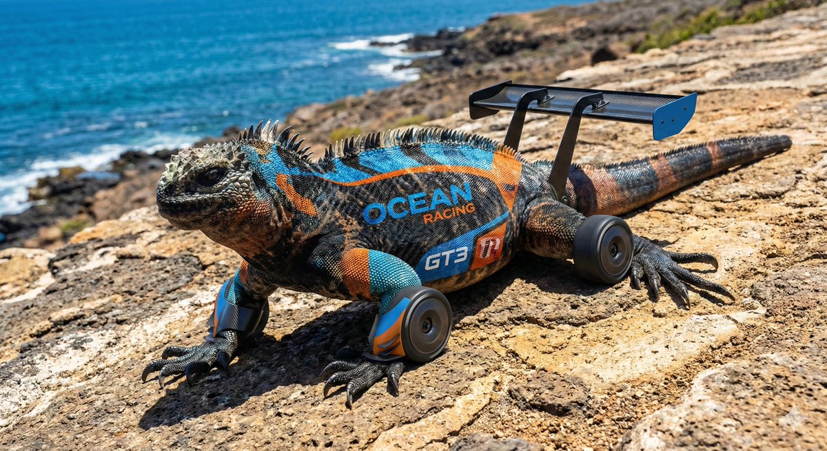 LMGT3-Class Car Inspired Sea Iguana AI image template preview