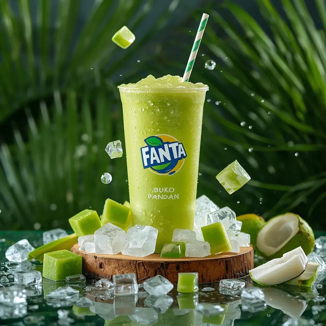 Hyper-realistic Fanta Product Shot Prompt example 2