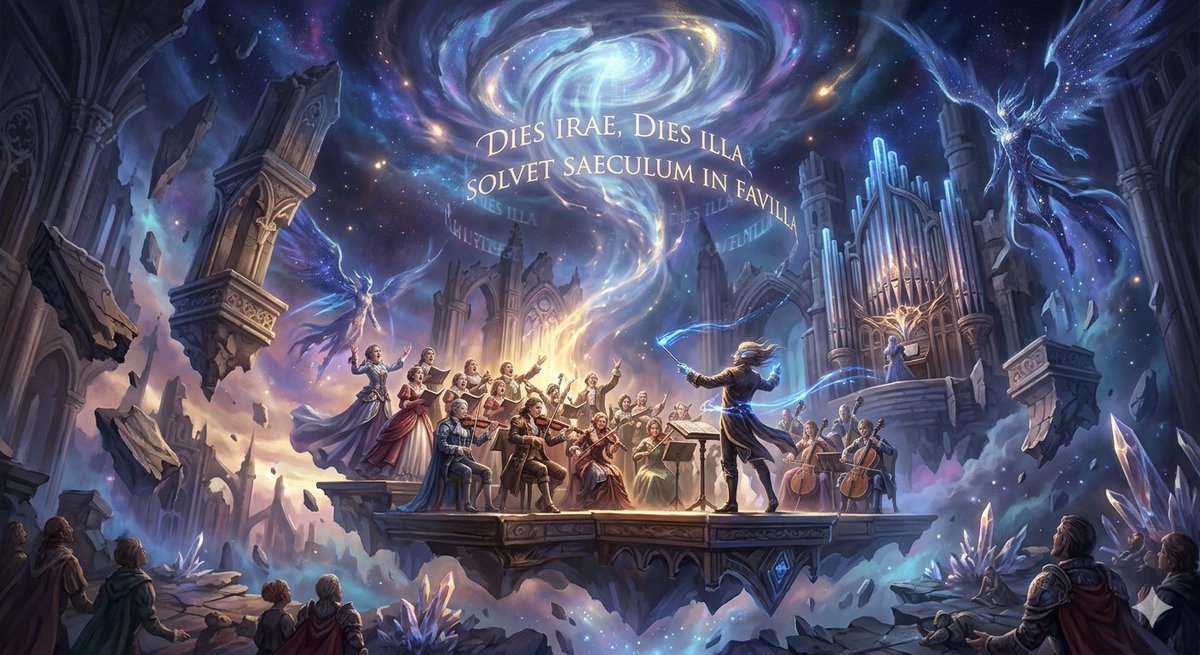Mozart's Dies Irae Image Generation AI image template preview
