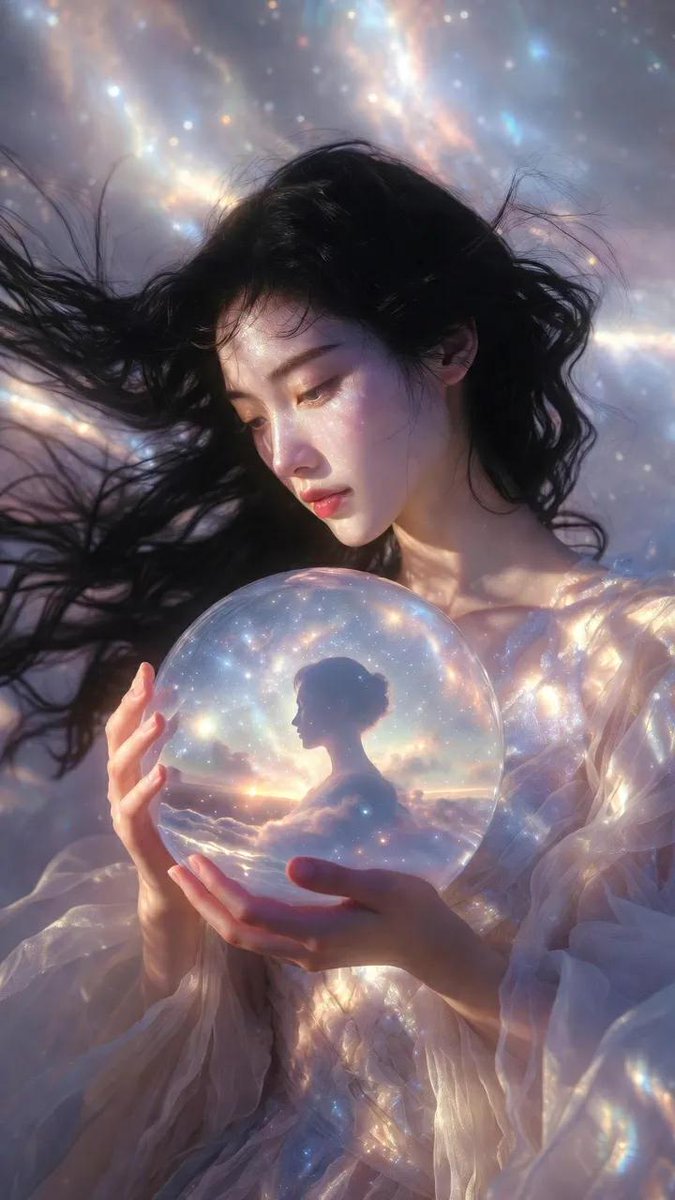 Ethereal Cinematic Fashion Portrait Prompt AI image template preview