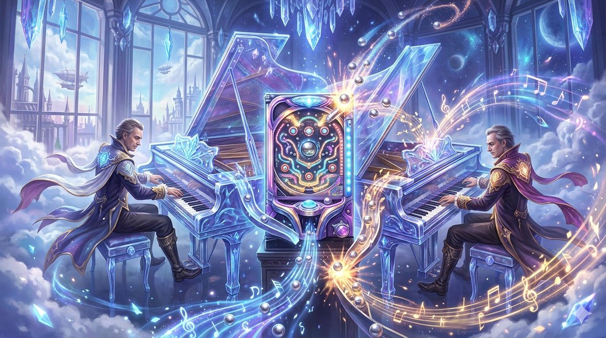 Image generation for Jolivet's 'Pachinko for Two Pianos' AI image template preview
