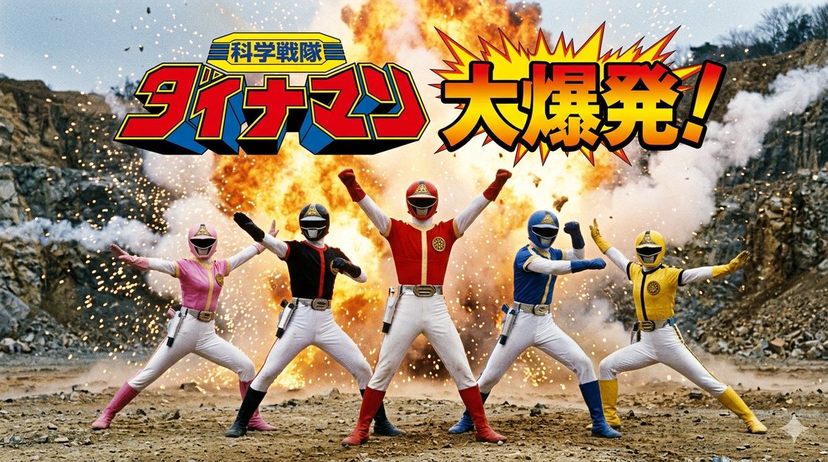 Generate Dynaman Great Explosion AI image template preview