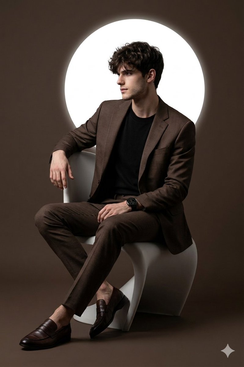 Cinematic Studio Portrait with Reference Photo Consistency AI image template preview