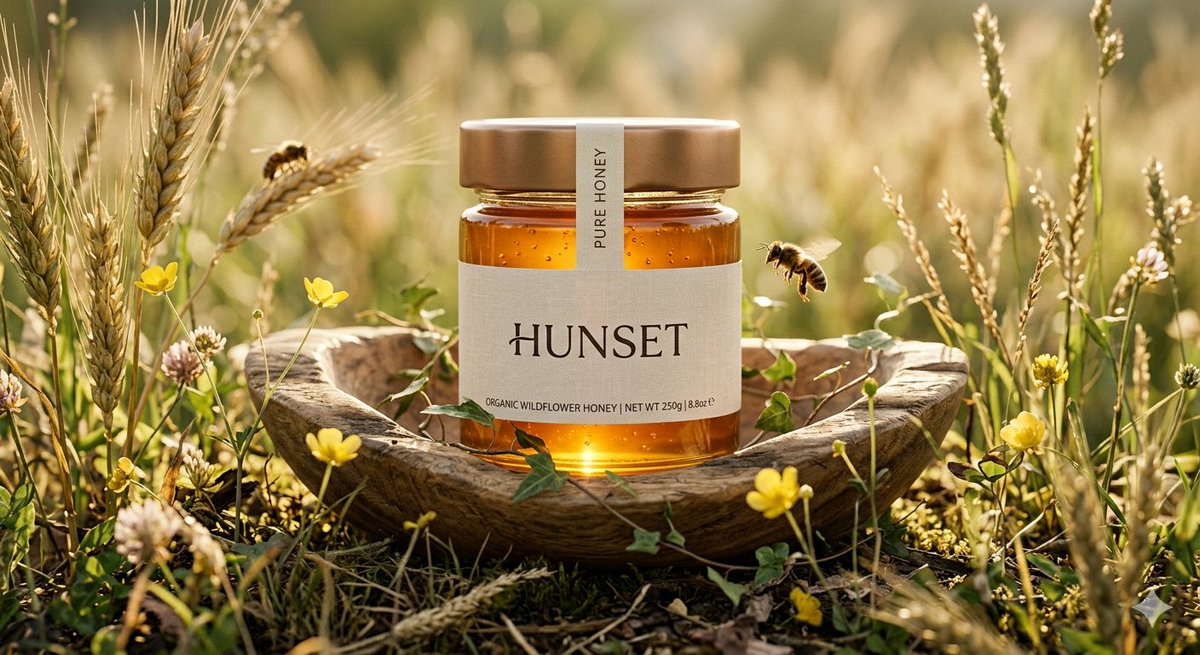 Ultra-Realistic Cinematic Honey Product Shot AI image template preview