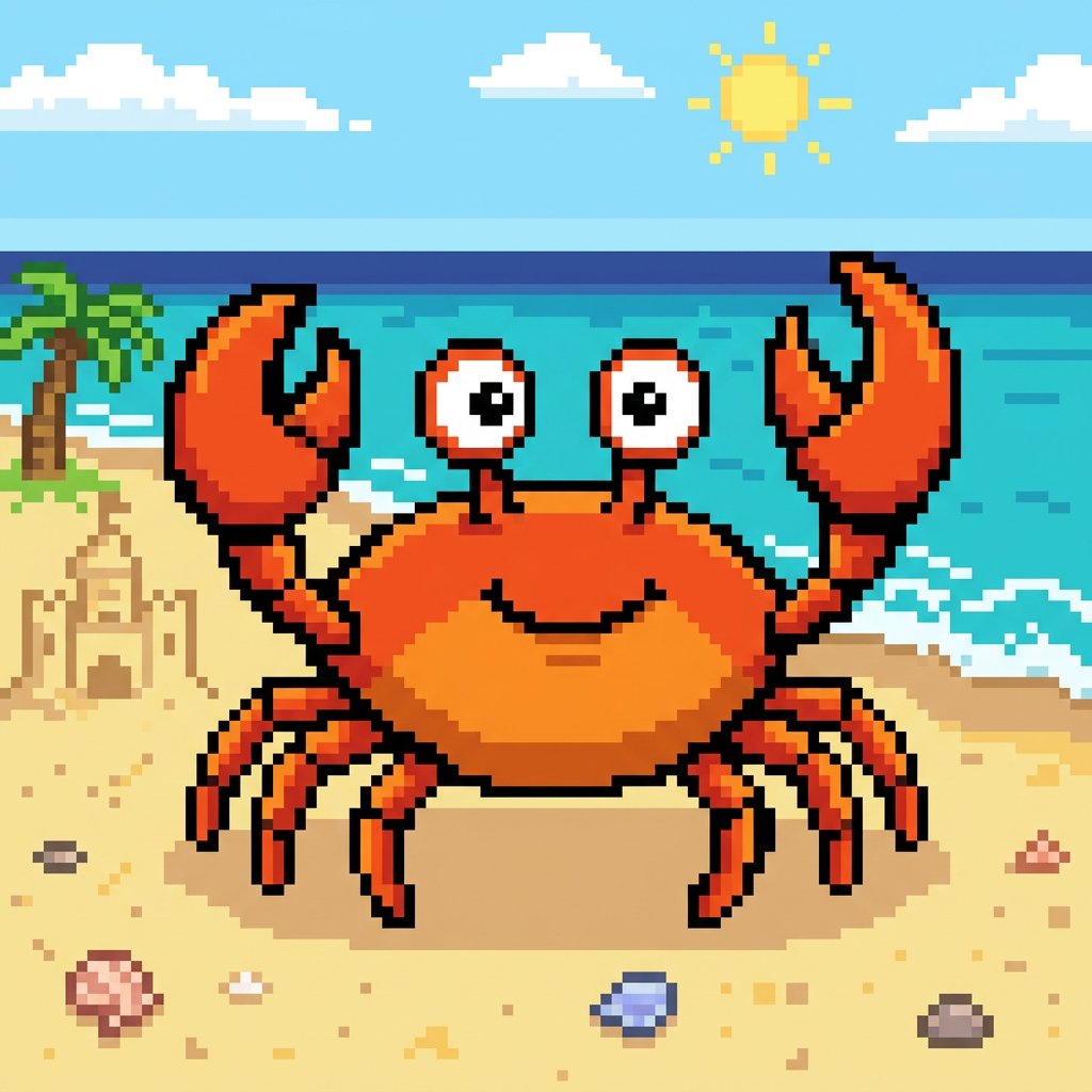 Pixelated Cartoon Animal Image AI image template preview