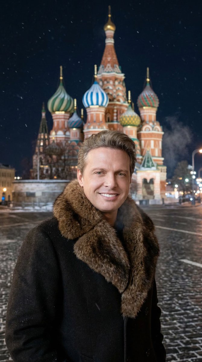 Luis Miguel as a Russian Man in Red Square AI image template preview