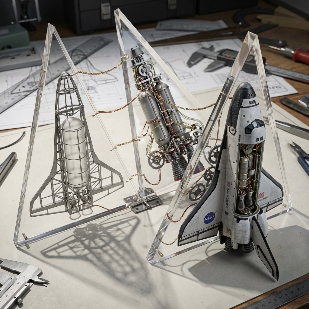 Complex Machine Deconstruction Blueprint Prompt AI image template preview
