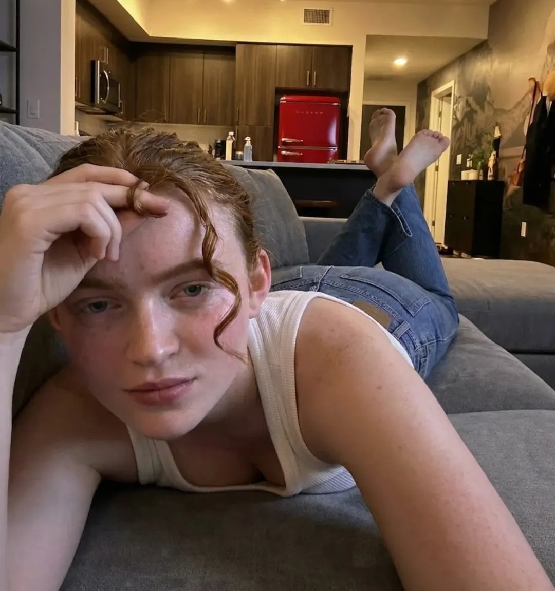 Sadie Sink Photoshoot in a Modern Apartment AI image template preview