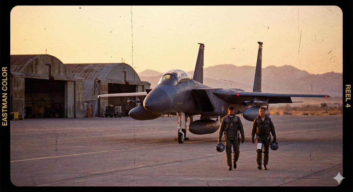 Sloth, Tuna, and F-15E in Eastman Color Style AI image template preview
