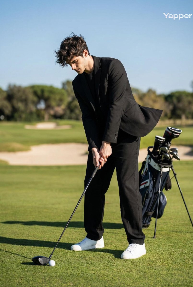 Cinematic Portrait of a Golfer AI image template preview