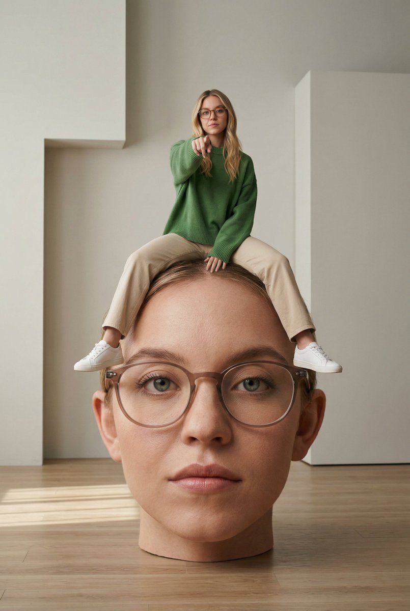Surreal Conceptual Photography with Scale Distortion AI image template preview