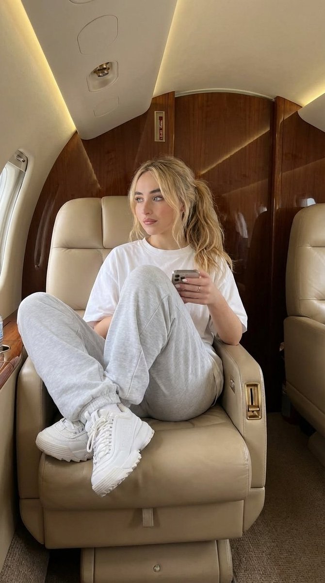 Luxury Private Jet Photoshoot Prompt for Stylish Young Woman AI image template preview