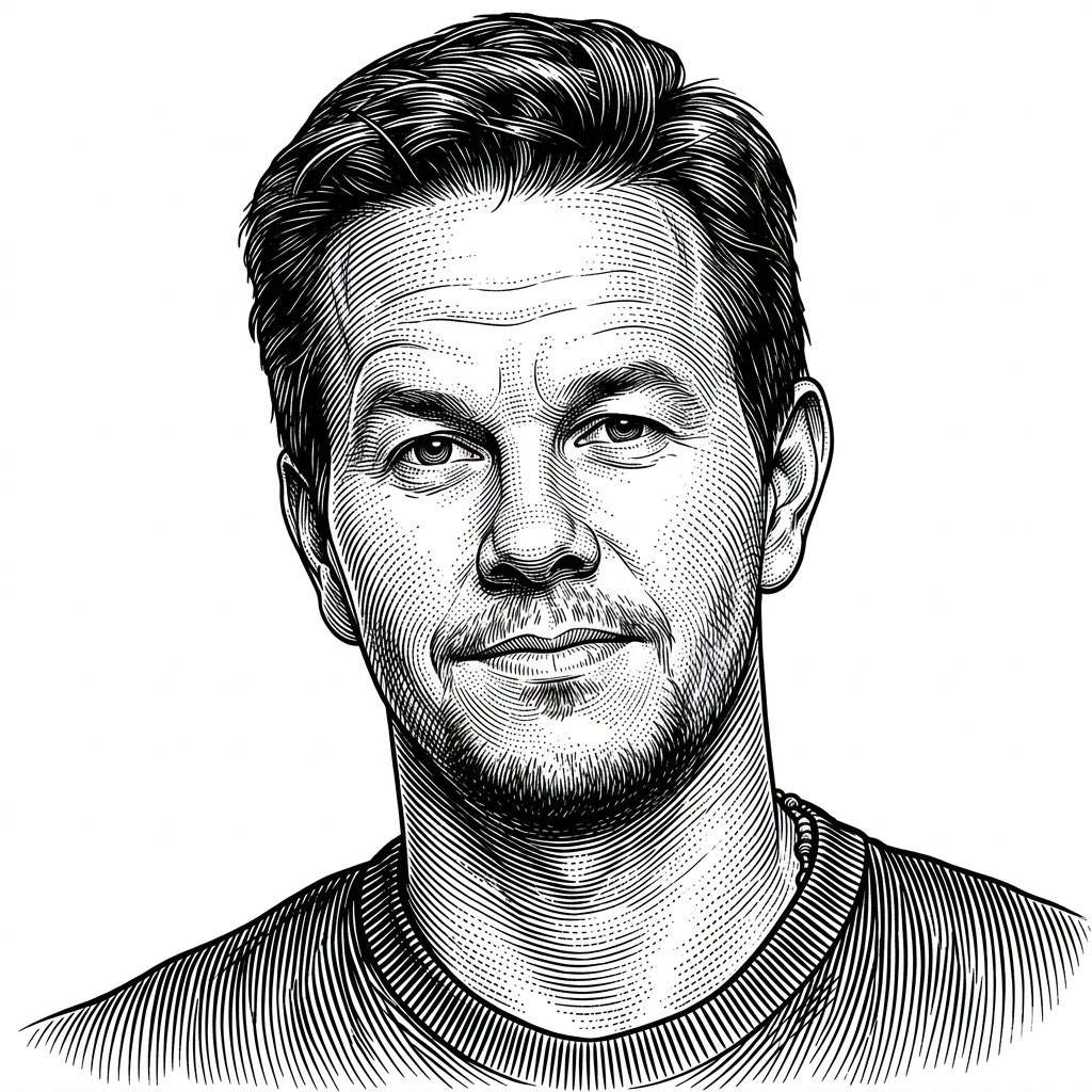 Monochrome Engraving Portrait Style AI image template preview