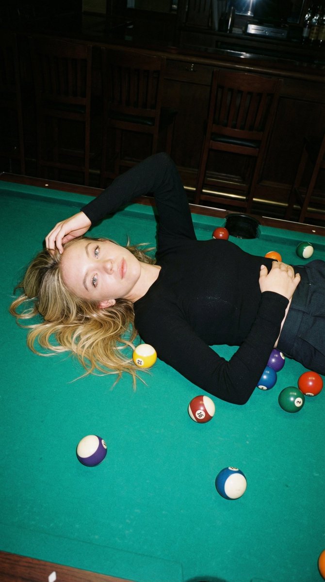 Editorial Nightlife Candid on a Billiards Table AI image template preview