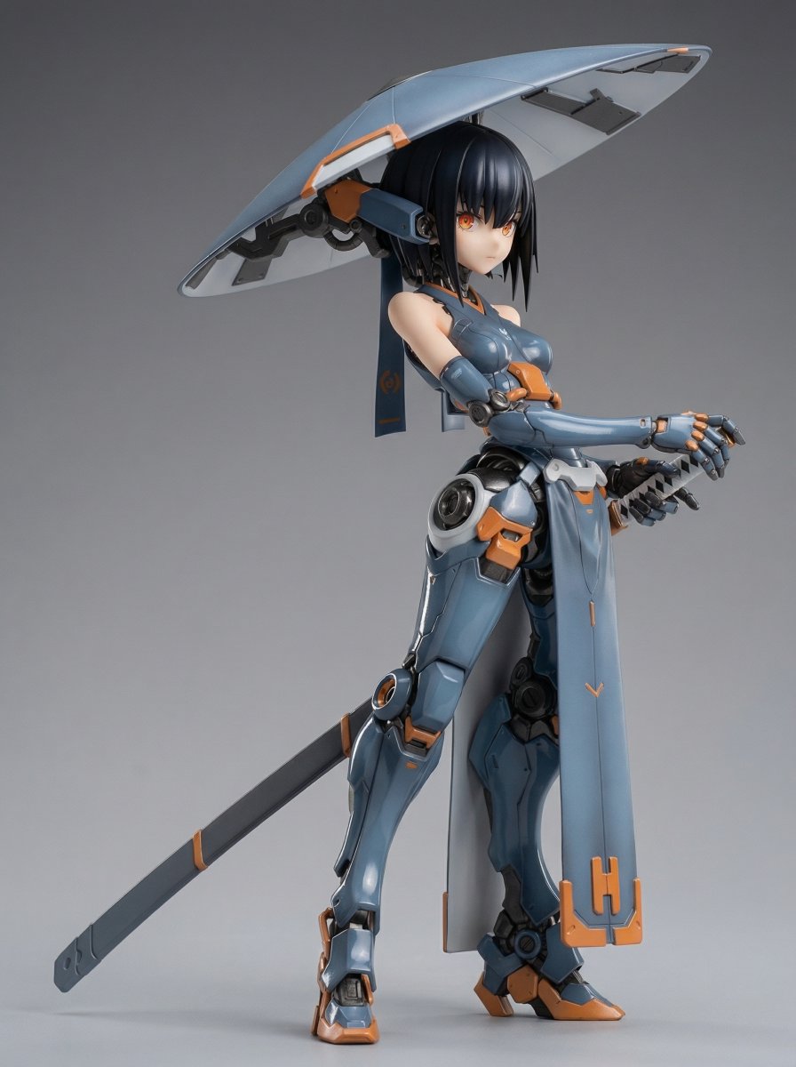 Mecha Girl figure concept generated by Nano Banana Pro AI image template preview