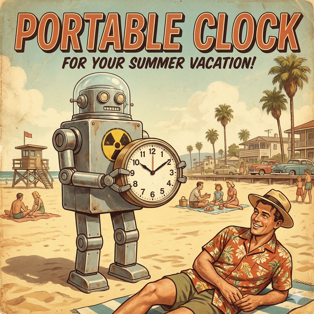 Retro Futurism smart watch prompt AI image template preview