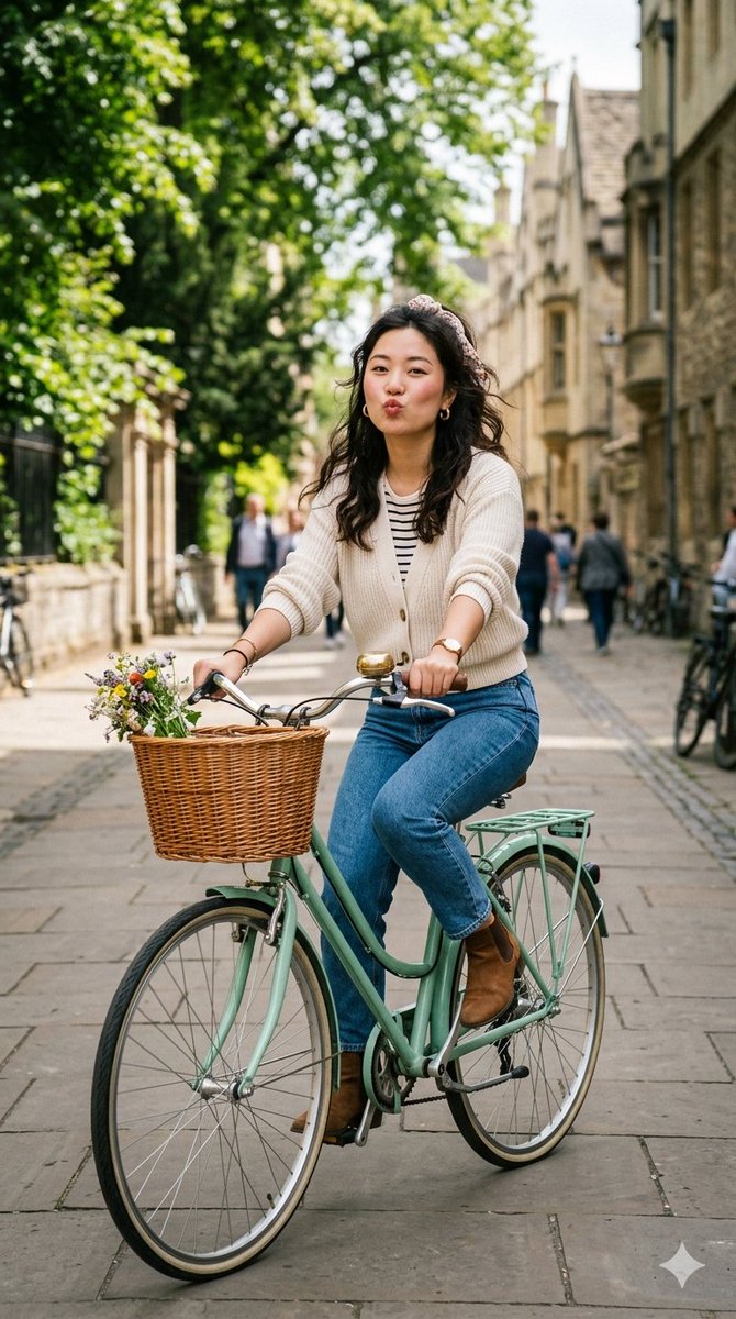 Candid European Bicycle Shot AI image template preview