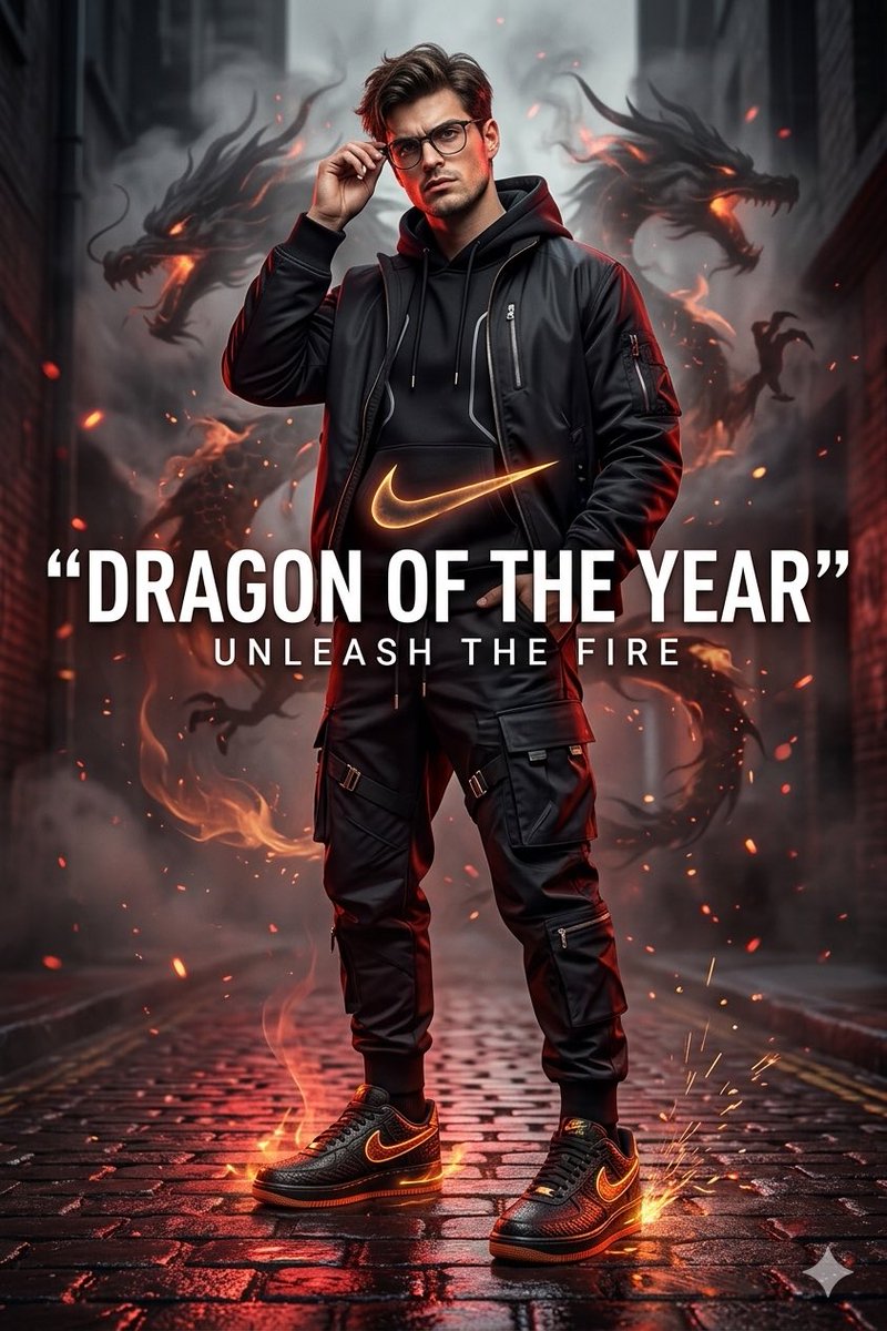 Nike Dragon of the Year Campaign AI image template preview