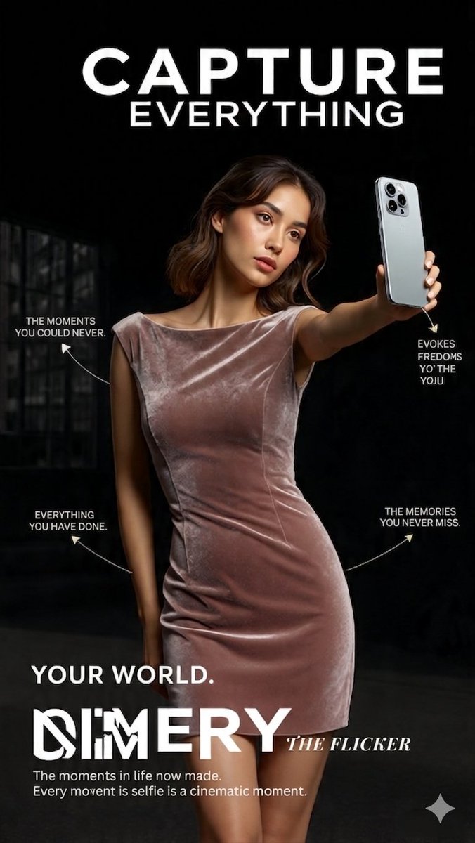 Cinematic velvet fashion advertisement AI image template preview