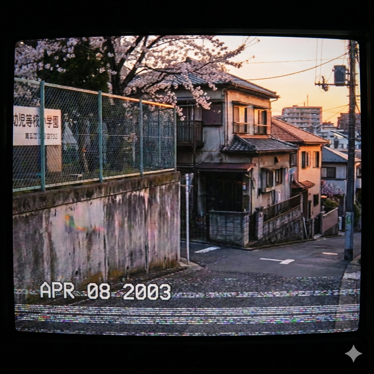 Nostalgic 2000s Japanese Suburb AI image template preview