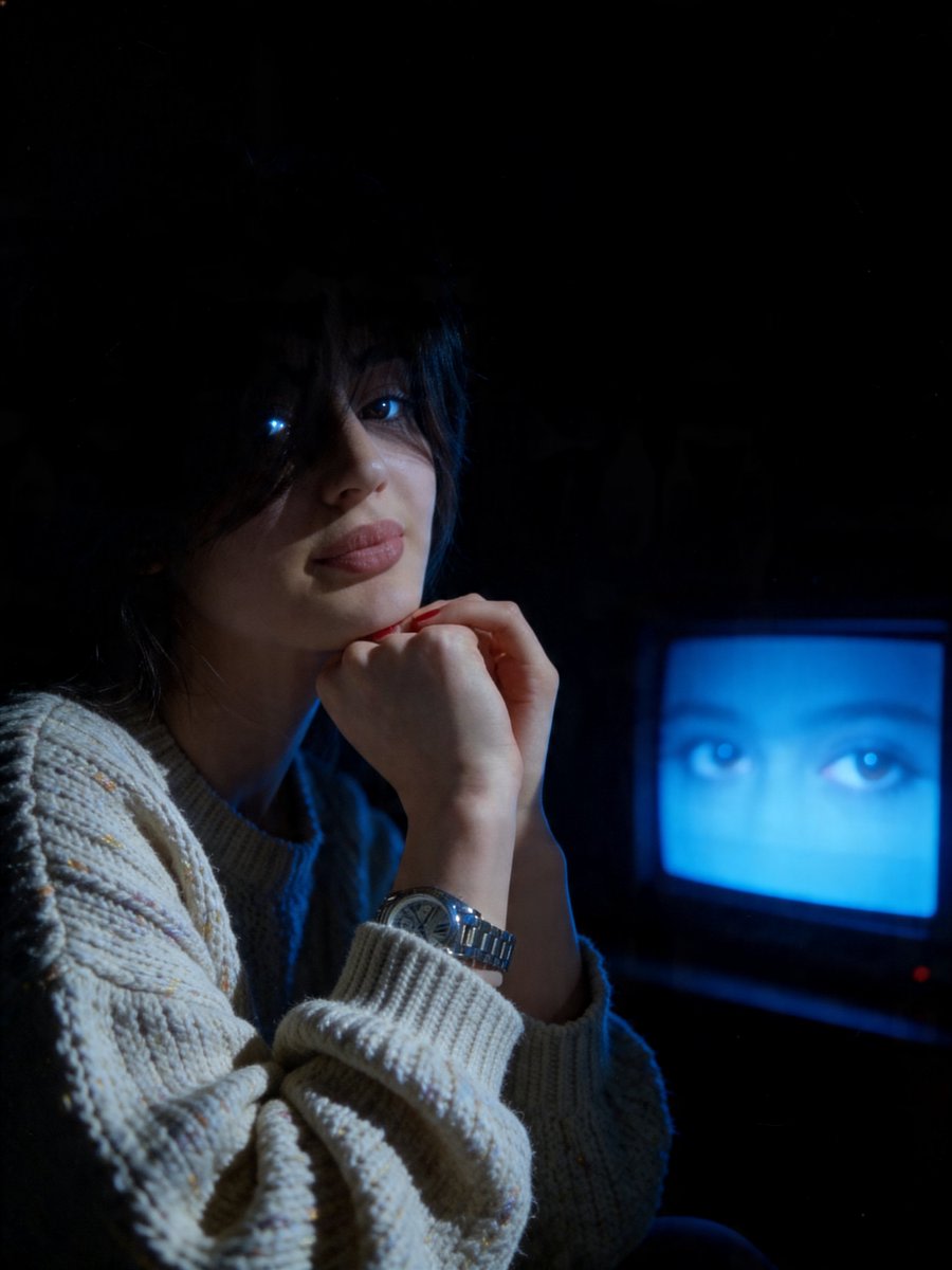 Cinematic Late-Night Portrait AI image template preview