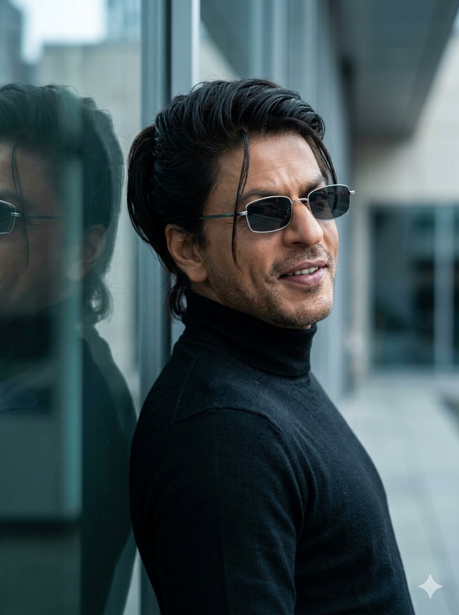Cinematic Male Celebrity Portrait AI image template preview