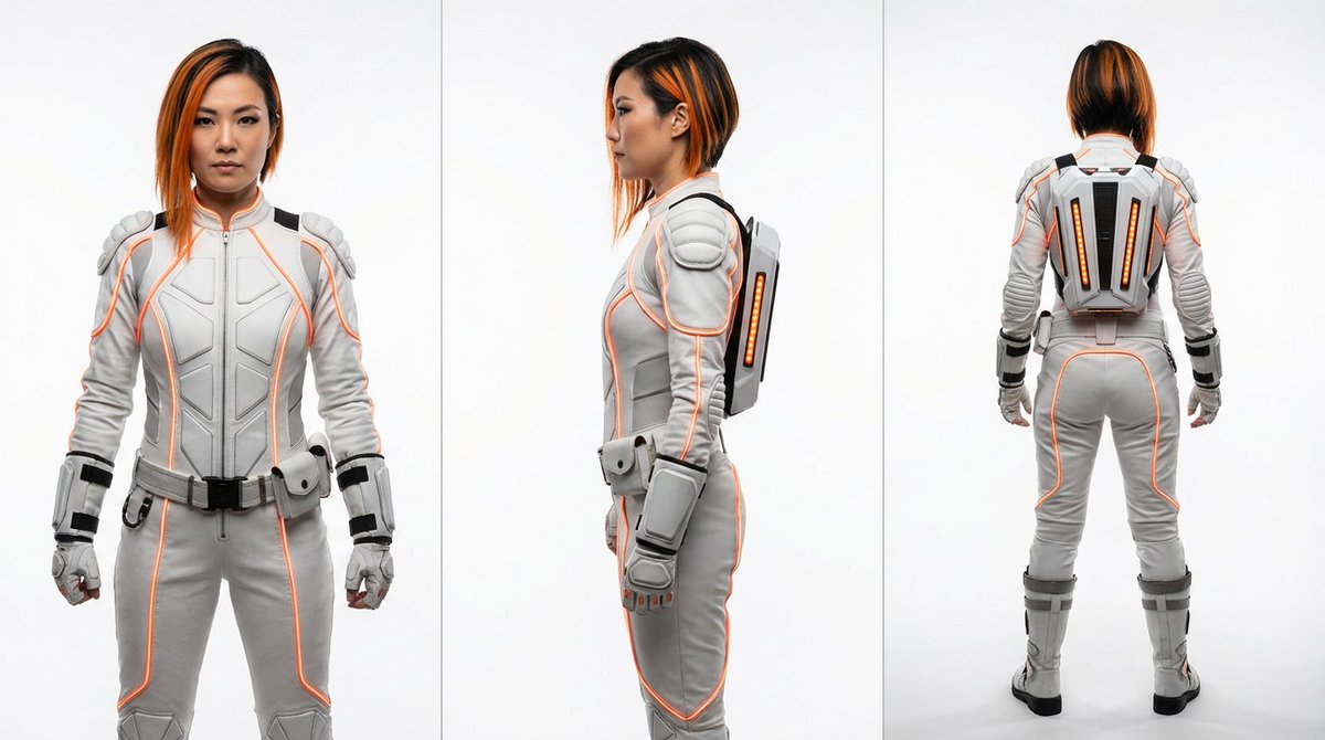 Sci-Fi Punk Japanese Woman View AI image template preview
