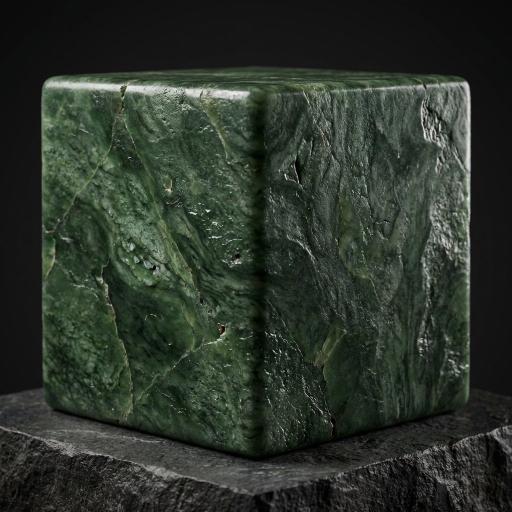 Jade Stone Cube Texture AI image template preview