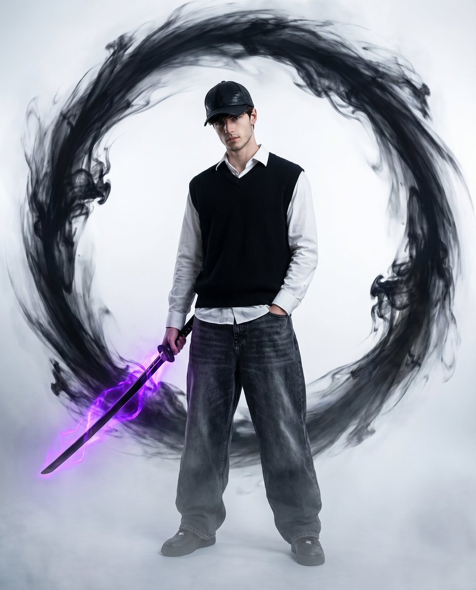 Vortex Katana Warrior AI image template preview