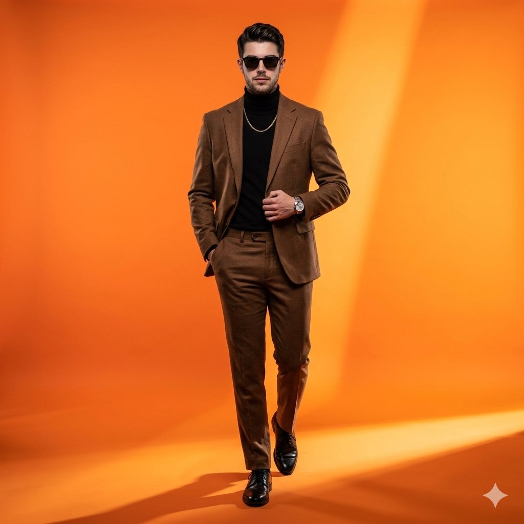 High-Fashion Gradient Studio Portrait AI image template preview