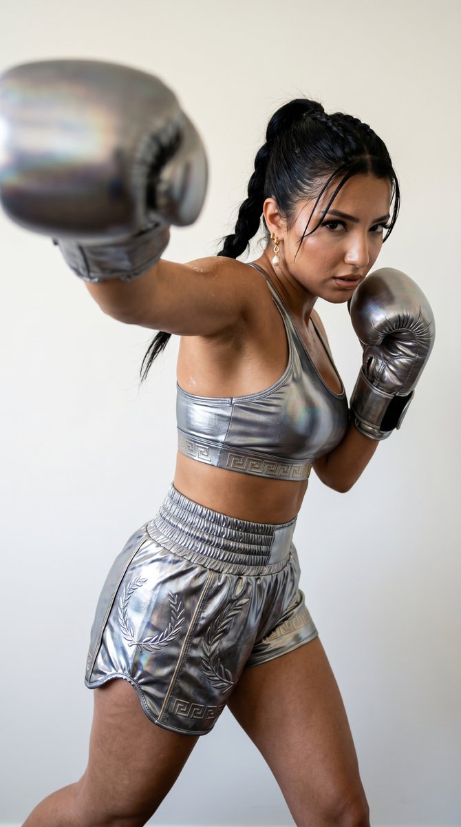 Mythological Warrior-Athlete Campaign AI image template preview