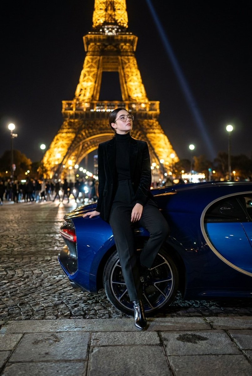 Fashion Editorial at Trocadéro AI image template preview