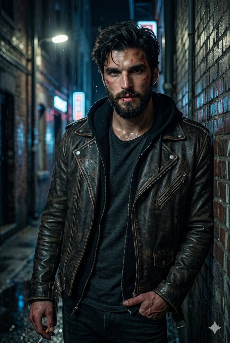 Rugged Urban Portrait AI image template preview