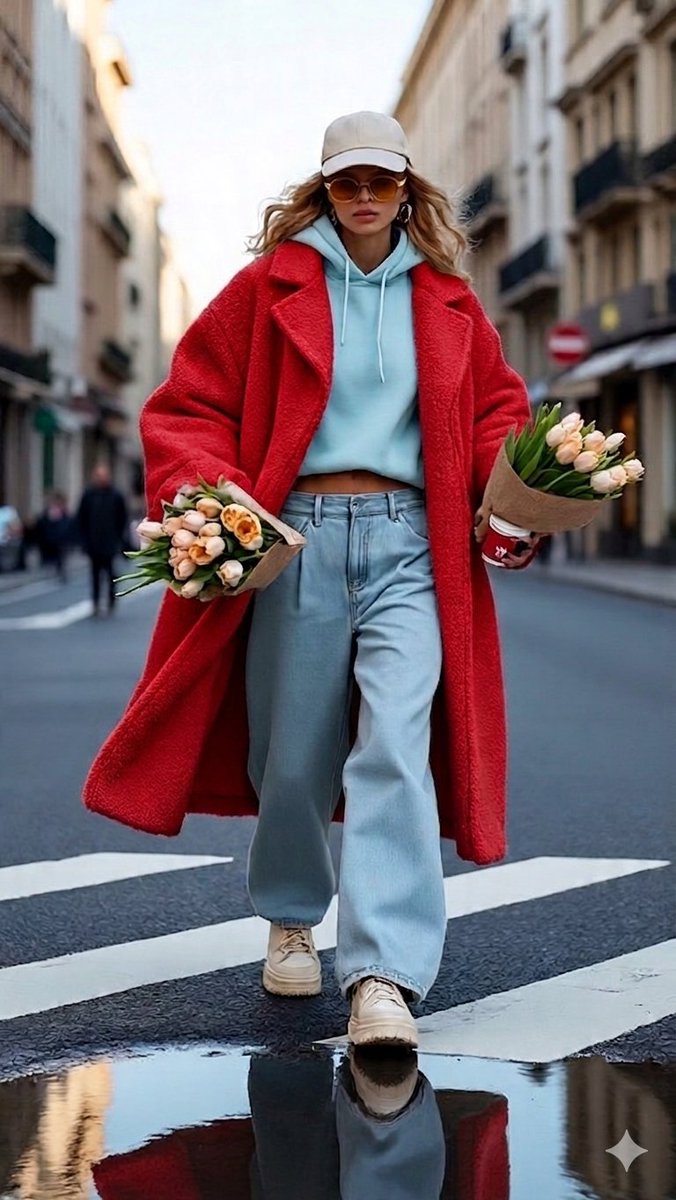Urban Chic Street Photography Prompt AI image template preview