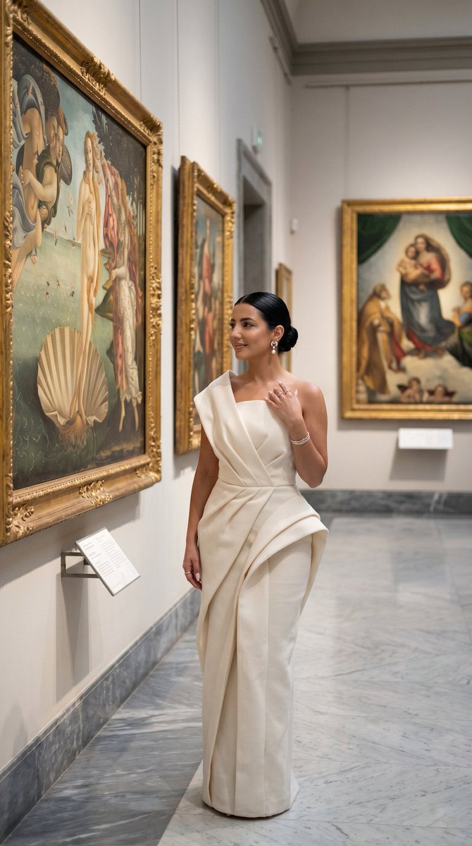 Museum High Fashion Editorial AI image template preview