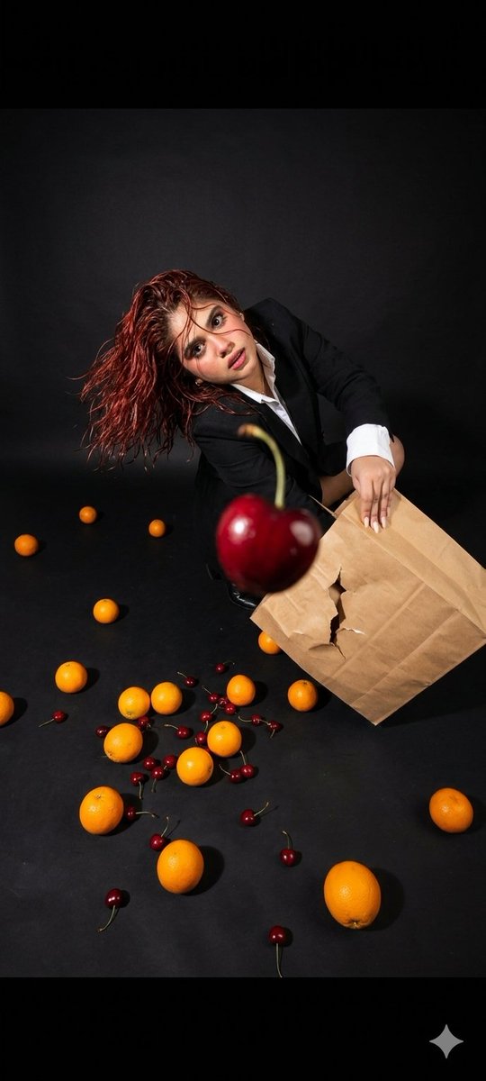 Editorial Fashion with Motion and Fruit AI image template preview