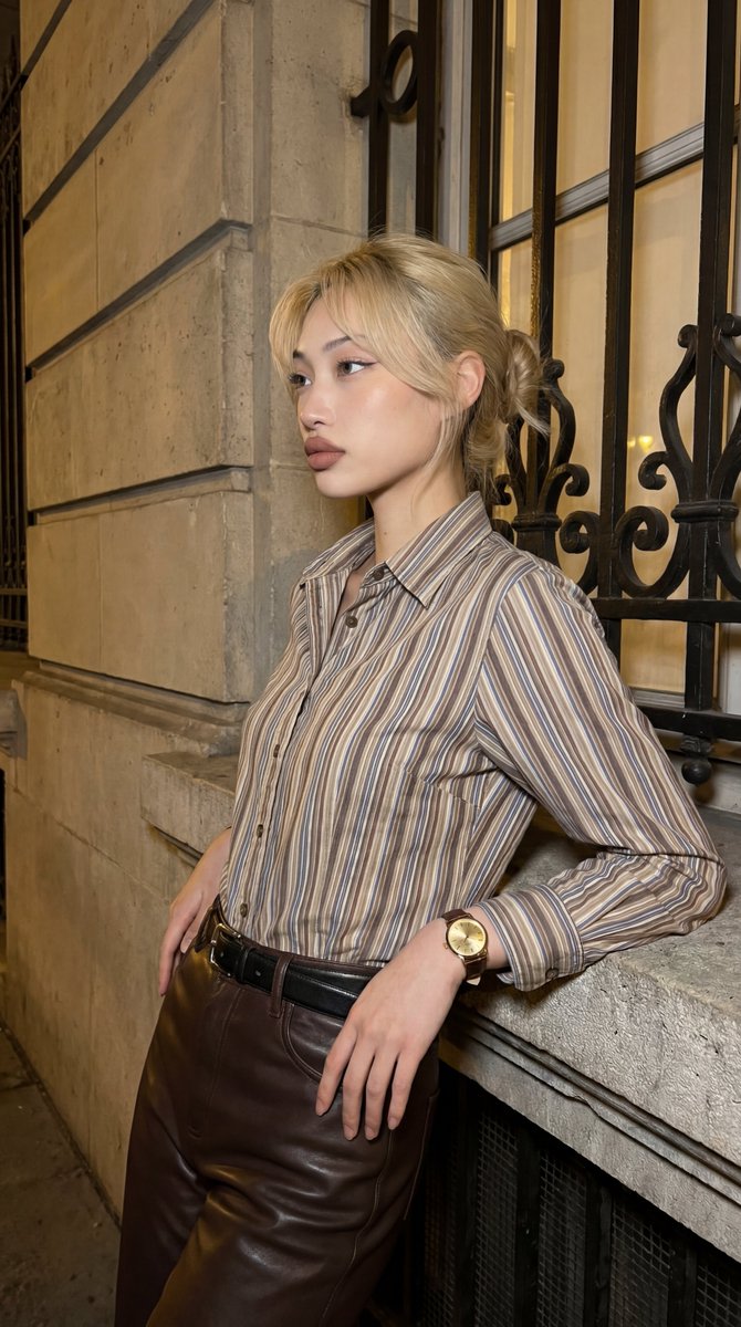 Evening Urban Fashion Portrait AI image template preview
